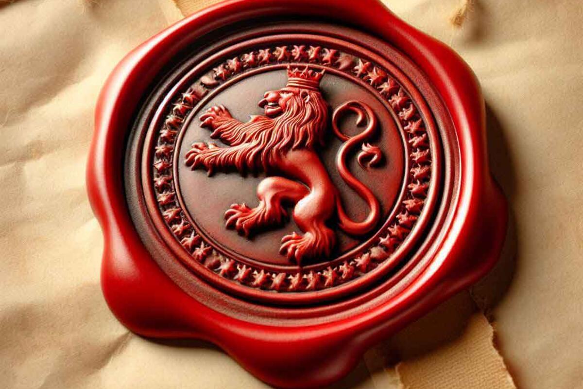 Official document being stamped for certified translation services in the UK